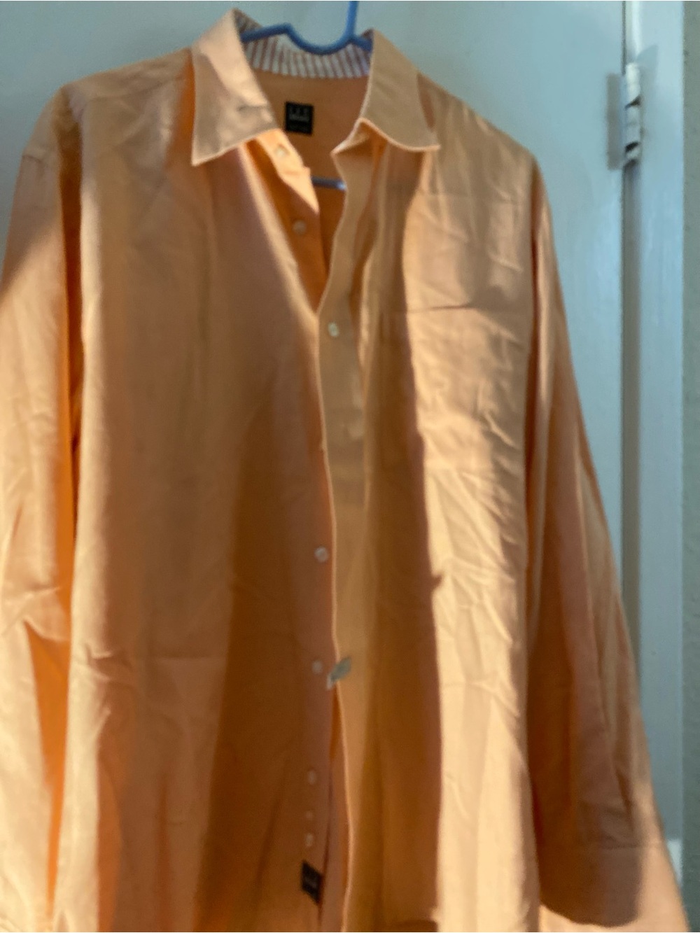 Men's Peach Dress Shirt - Unbranded